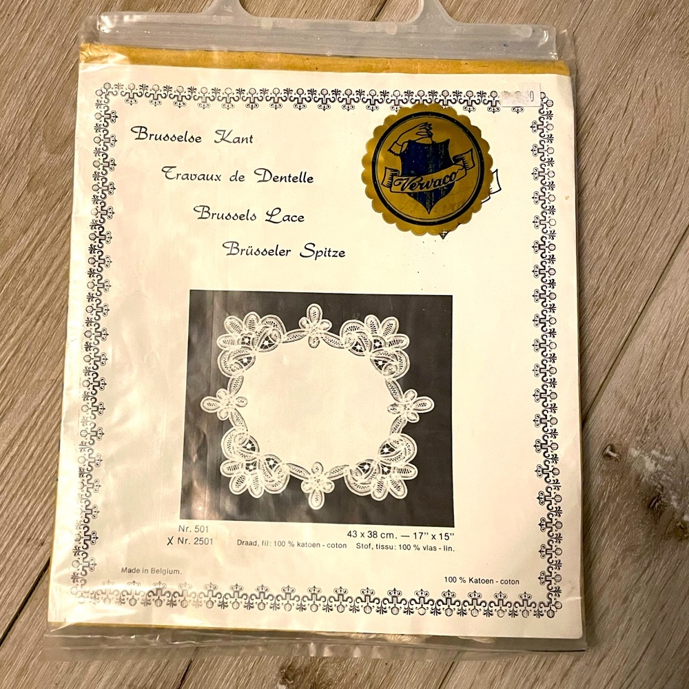 Vervaco Brusseler Spritze Lace Kit - 17” x 15” - Made in Belgium